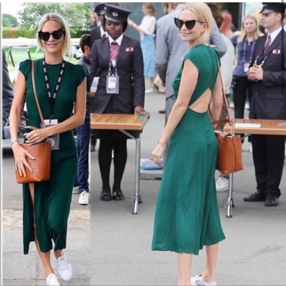 Reformation Gavin Dress in Emerald